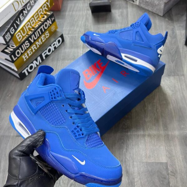 Blue Jordan 4 Retro SP Nigel Sylvester Sneakers