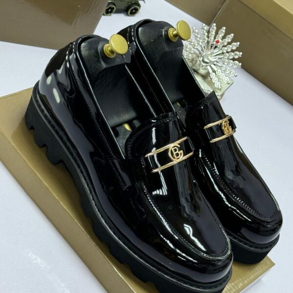 Balenciaga Men’s Black Leather Loafers