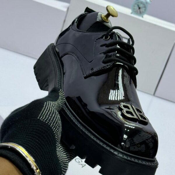 Balenciaga Men’s Patent Leather Platform Shoes