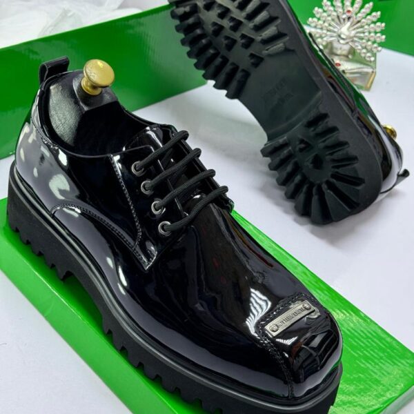 Bottega Veneta Men’s Black Patent Leather Shoes