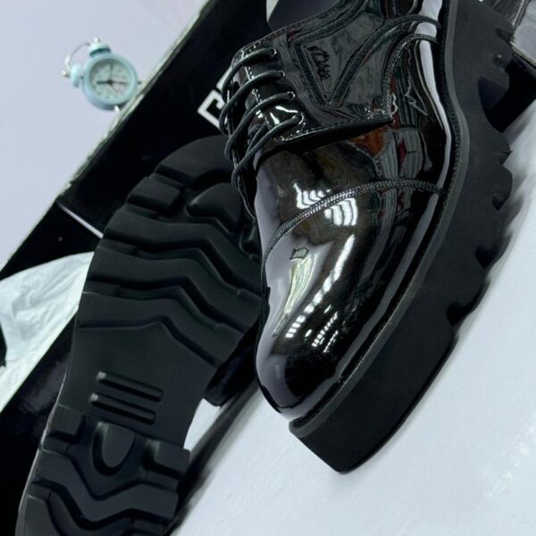 Givenchy Men’s Glossy Leather Lace-Up Shoes