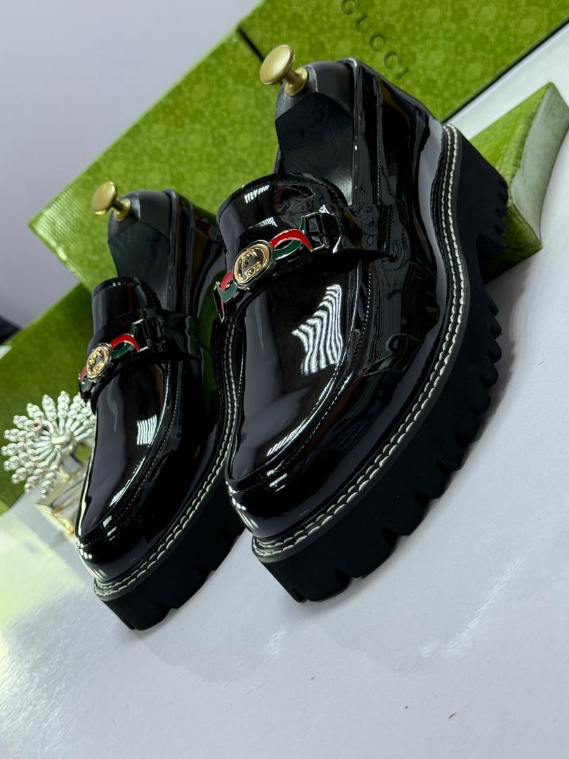 Gucci Black Patent Leather Chunky Loafers Gucci Black Patent Leather Chunky Loafers