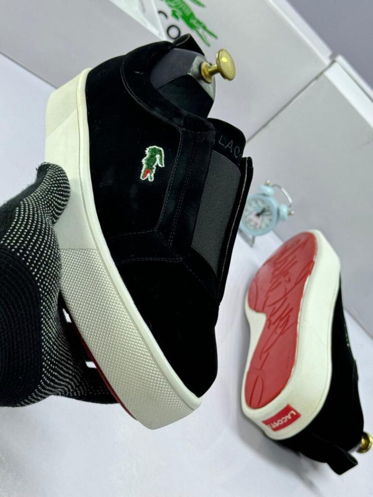 Lacoste Men’s Black Suede Sneakers
