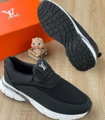 Louis Vuitton Men’s Black Slip-On Sneakers