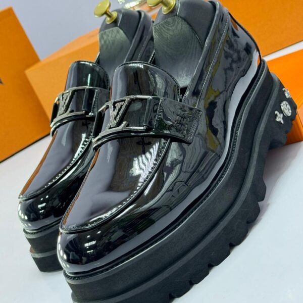Louis Vuitton Men’s Glossy Black Loafers
