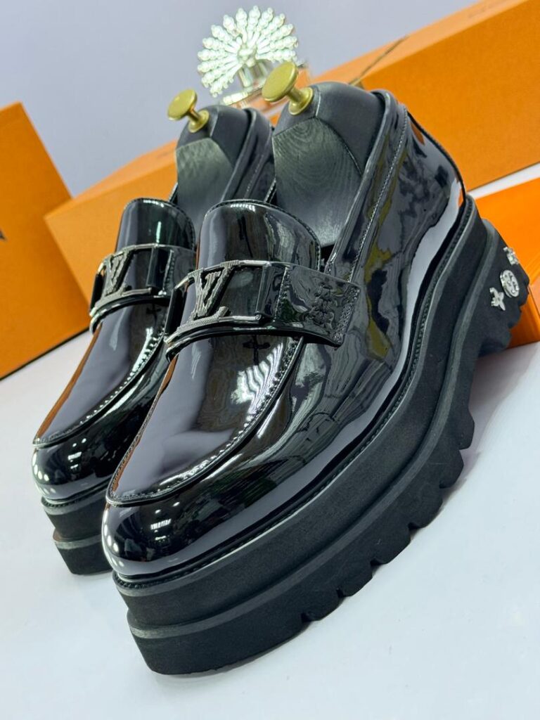 Louis Vuitton Men’s Glossy Black Loafers