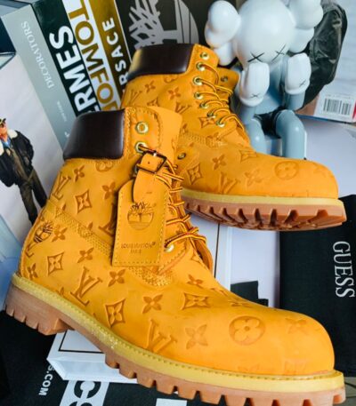 Louis Vuitton x Timberland Men’s Yellow Ankle Boots