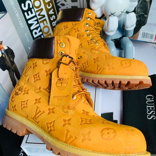 Louis Vuitton x Timberland Men’s Yellow Ankle Boots