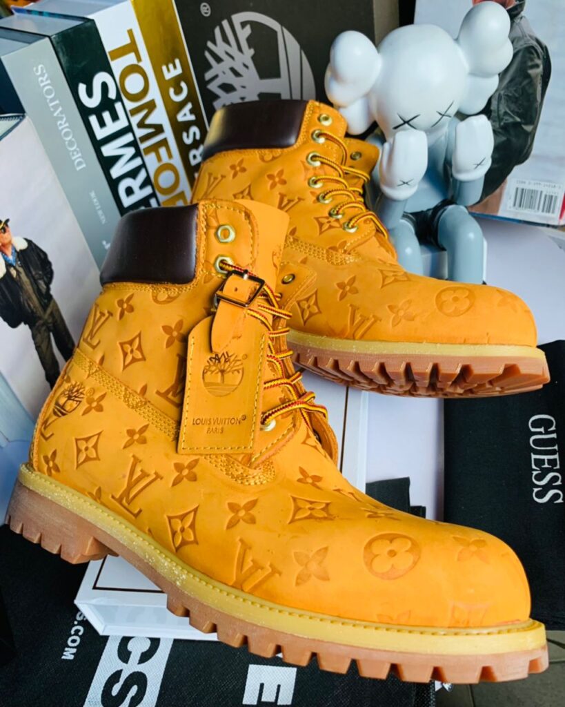 Louis Vuitton x Timberland Men’s Yellow Ankle Boots