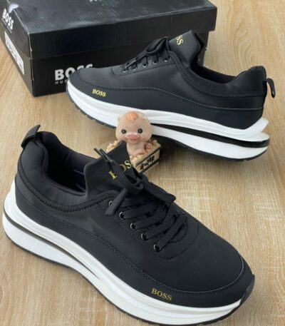 Men’s Black Boss-Style Sneakers
