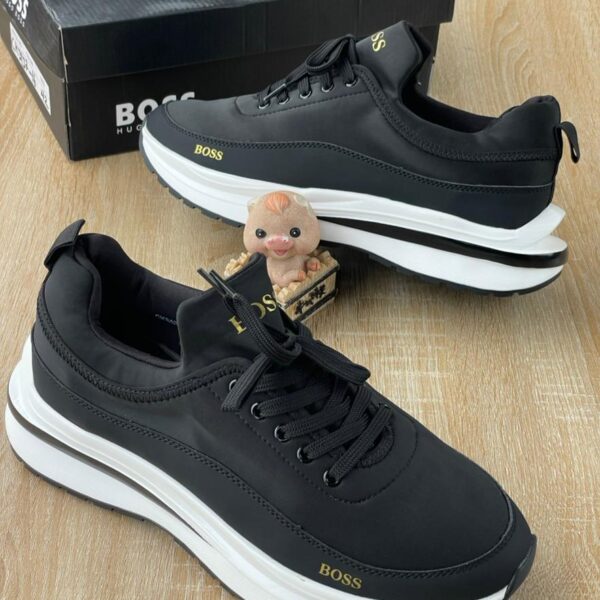 Men’s Black Boss-Style Sneakers