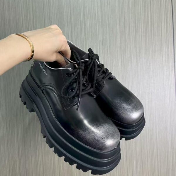 Men’s Black High-Sole Platform Shoes