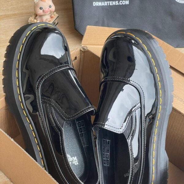 Men’s Black Patent Leather Slip-On Loafers