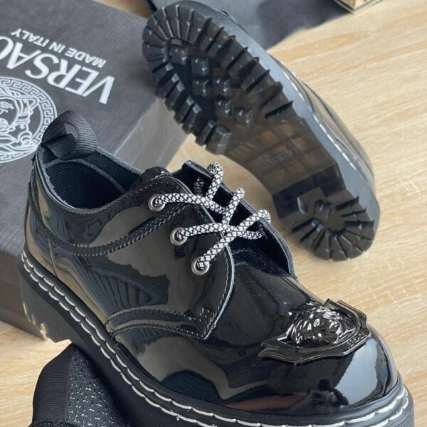 Men’s Black Lug Sole Leather Shoes