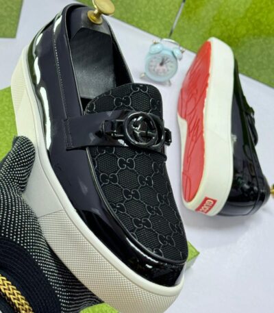 Men’s Black Monogram Canvas Loafers