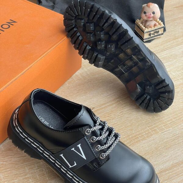 Men’s Black Street-Style Leather Shoes