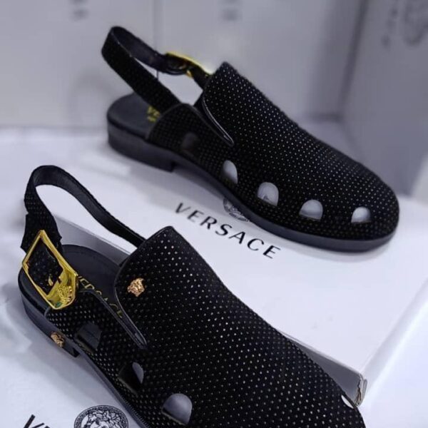 Men’s Black Studded Sandals
