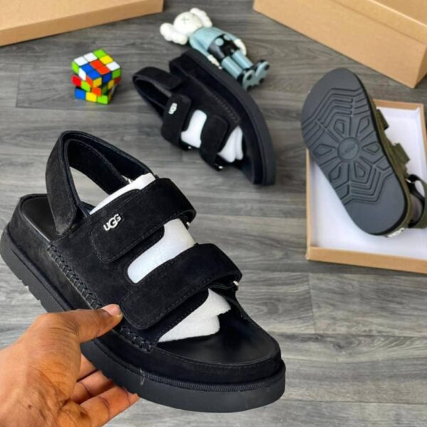 Men’s Black Suede Slingback Sandals