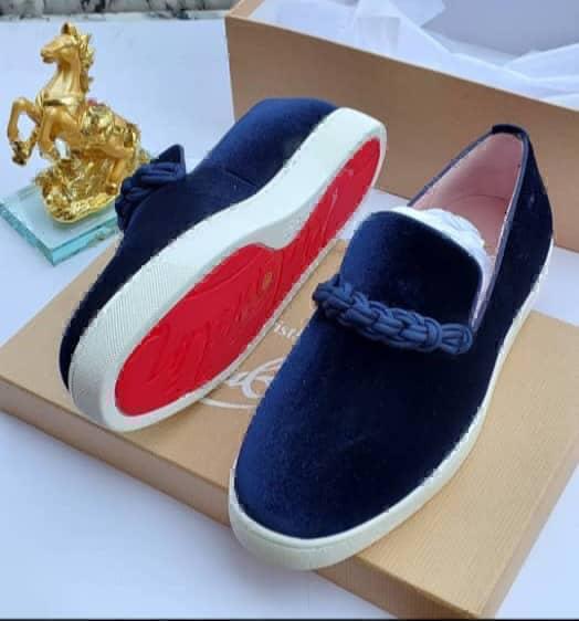 Men’s Blue Suede Braided Loafers