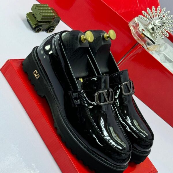 Tino Italy Patent Leather Platform Loafers