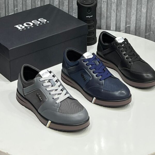 BOSS Men’s Grey Luxury Sneakers