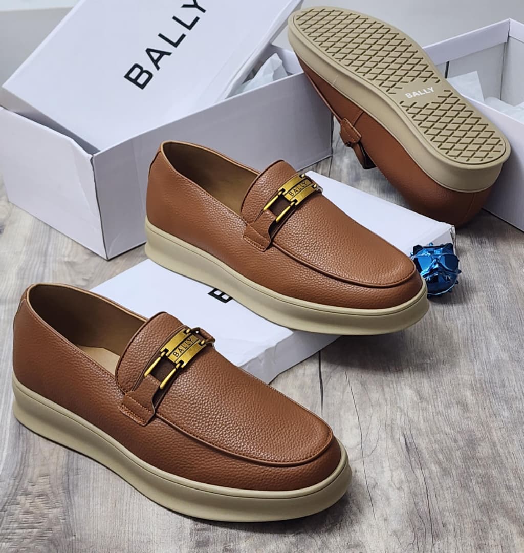 Bally Brown Coffee Matte Leather Loafers Bally Brown Coffee Matte Leather Loafers