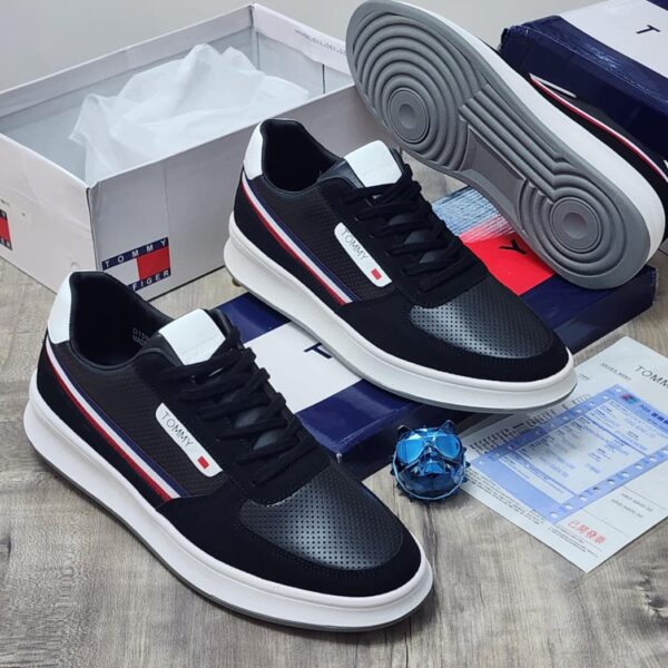 Black Leather Sneakers