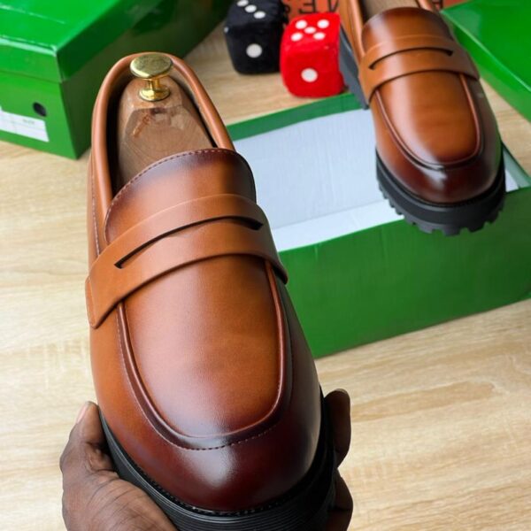 Brown Leather Penny Loafers