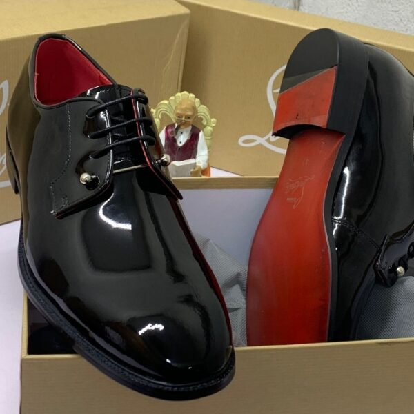 Christian Louboutin Chambeliss Night Strass Patent Derby Shoes
