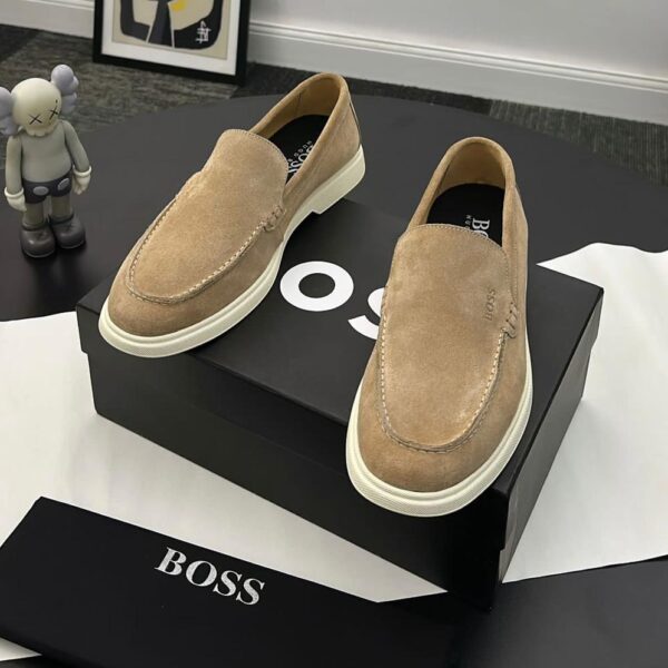 Hugo Boss Light Beige Suede Loafers