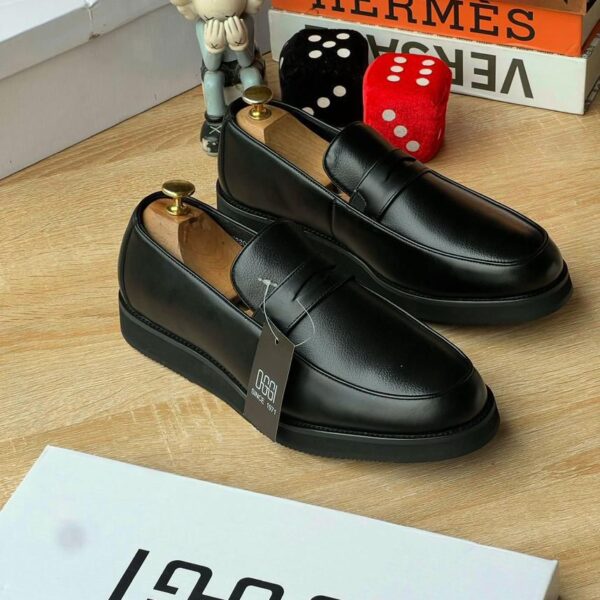 Men Executive Corporate Black Leather Loafers