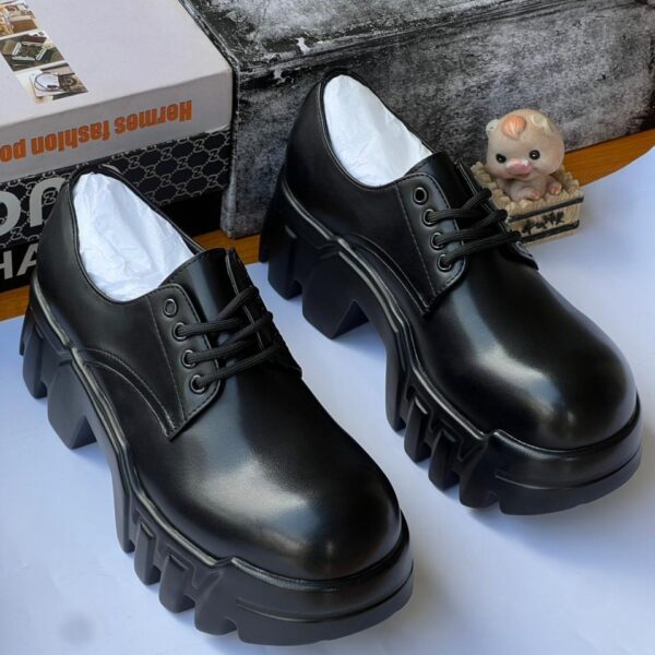 Men’s Chunky Black Derby Shoes