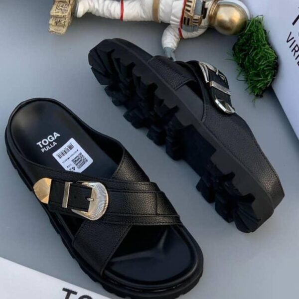 Men’s Leather Buckle Strap Sandals