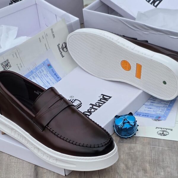 Men’s Leather Loafers with Chunky Rubber Sole
