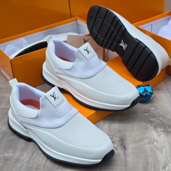 Men’s White Slip-On Sneakers