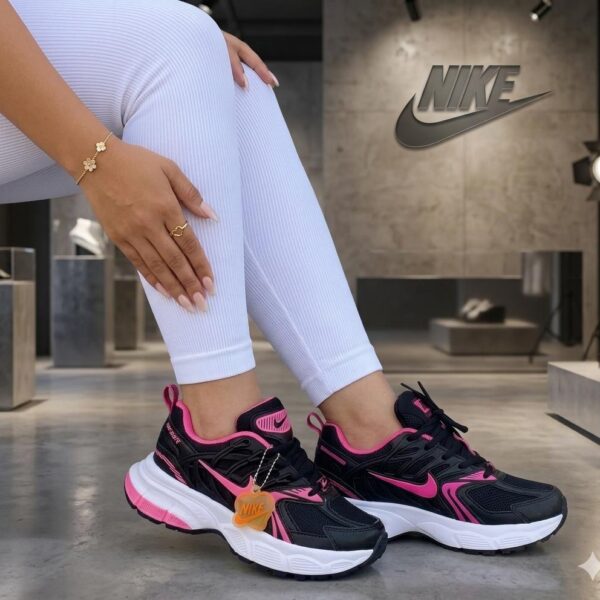 Nike V2K Run Black & Pink Sneakers
