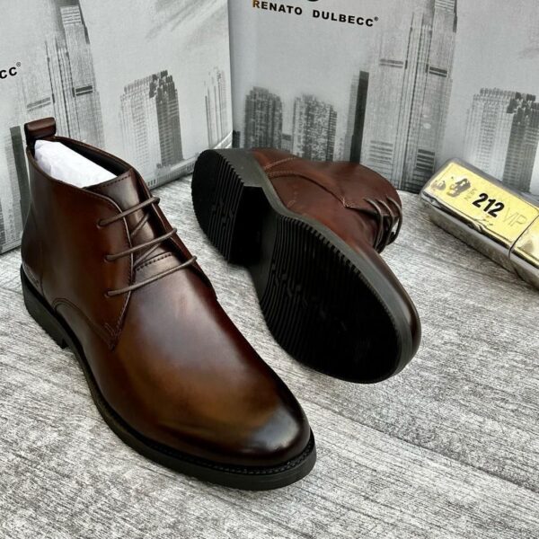 Renato Dulbecc Brown Leather Ankle Boots