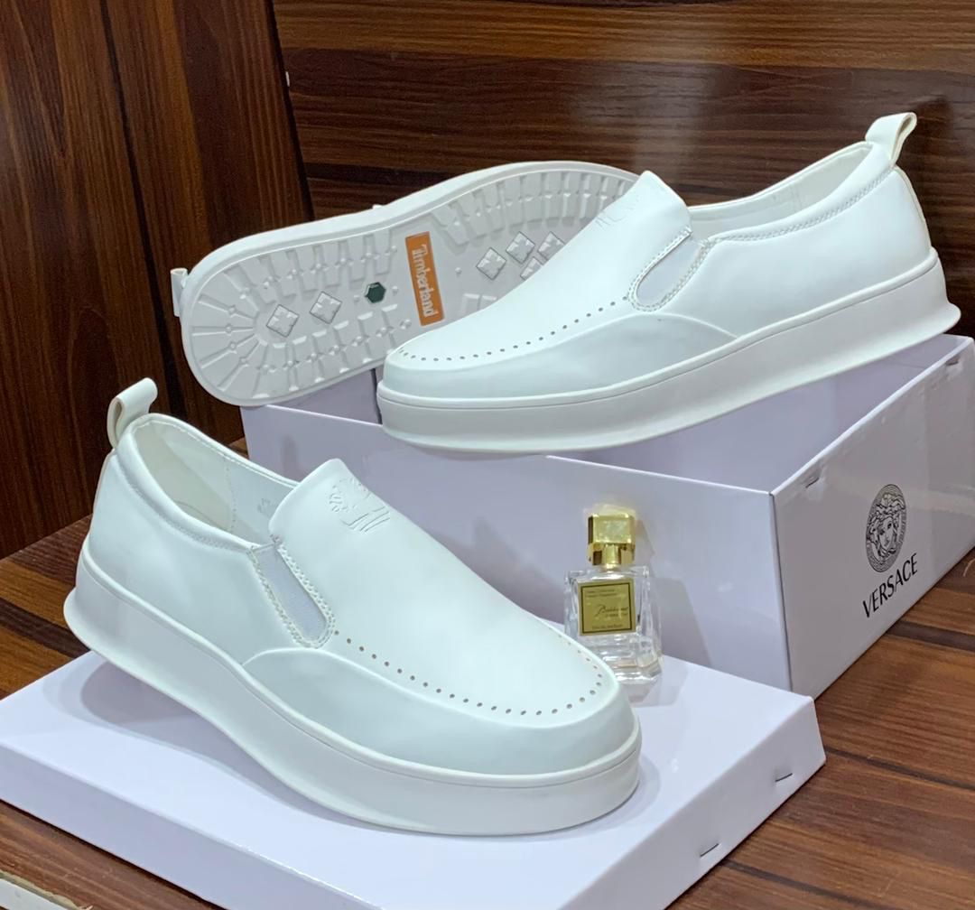 Timberland White Casual Slip-On Loafers Timberland White Casual Slip-On Loafers