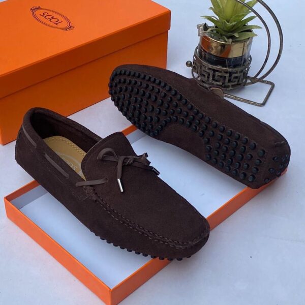 Tod’s Brown Suede Gommino Loafers