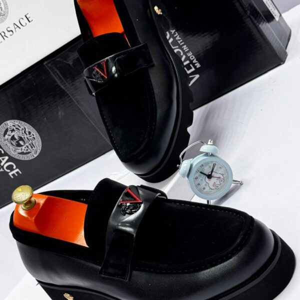 Versace Black Platform Loafers