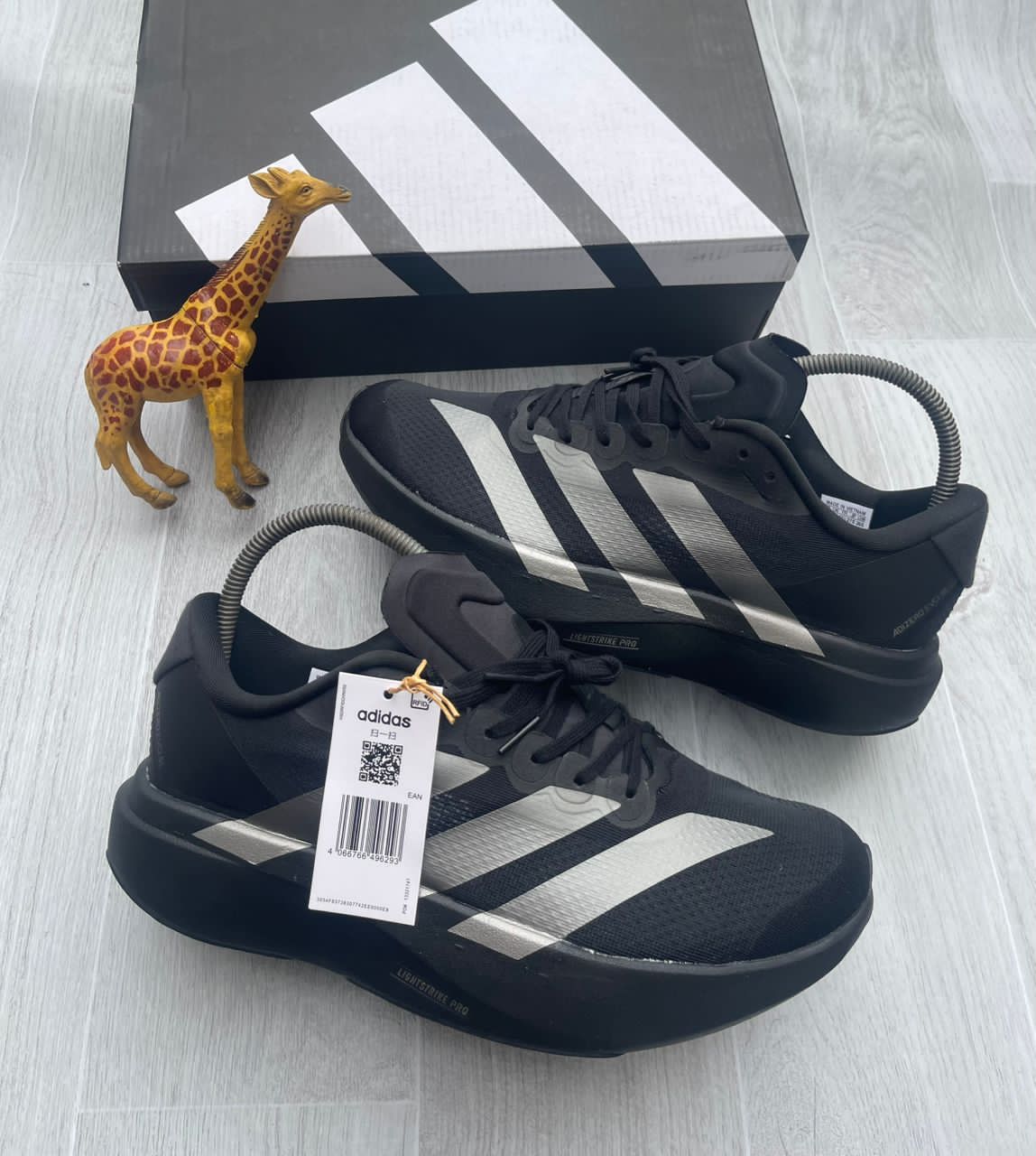 WhatsApp Image 2026-05-06 at 7.40.12 AM adidas Adizero Boston 12 – Core Black / Silver Metallic Performance Runner - Image 1