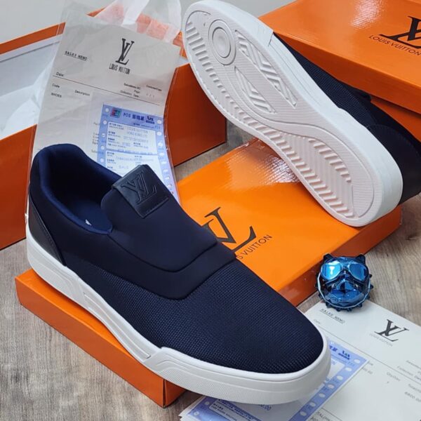 Dark Blue Slip-On Sneakers