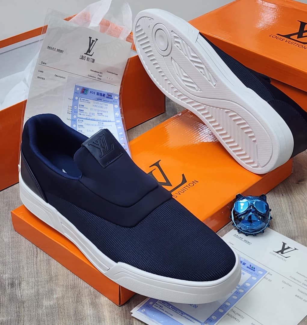 Dark Blue Slip-On Sneakers Dark Blue Slip-On Sneakers