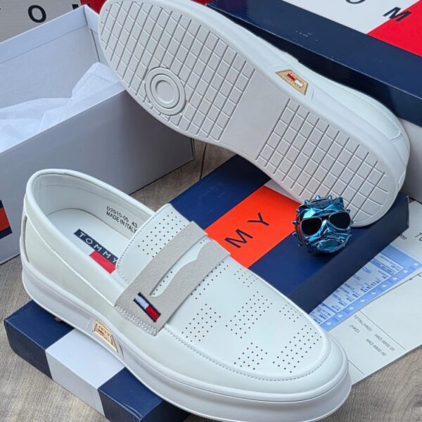 Men’s White Slip-On Casual Loafers