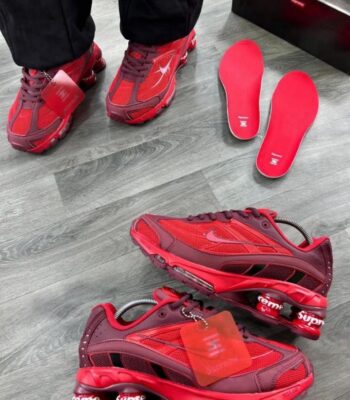 Supreme x Nike Air Max Shox Ride 2 Sneakers in Red