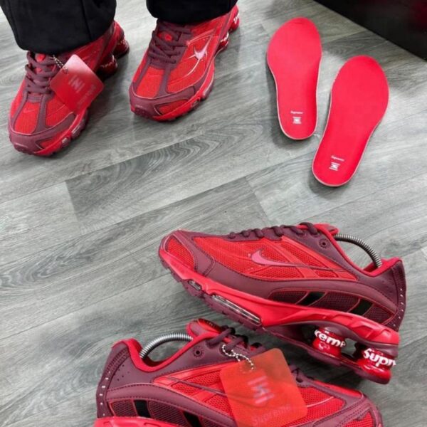 Supreme x Nike Air Max Shox Ride 2 Sneakers in Red