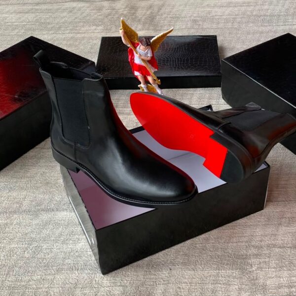 Christian Louboutin Samson Men’s Black Leather Boots