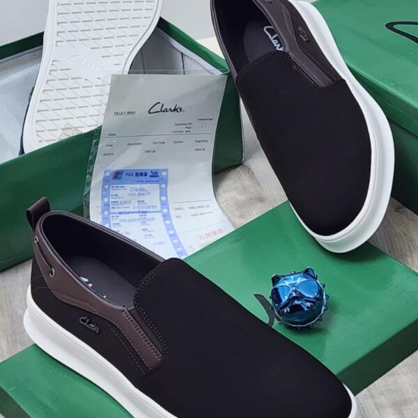 Clarks Men’s Black Slip-On Shoes
