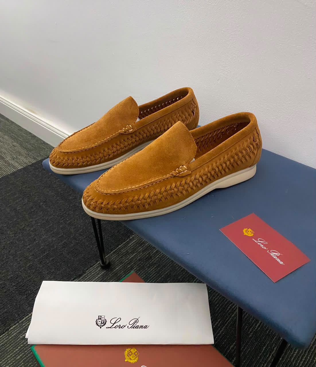 Loro Piana Summer Walk Tan Suede Loafers Loro Piana Summer Walk Tan Suede Loafers