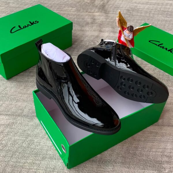 Men’s Black Patent Leather Chelsea Boots